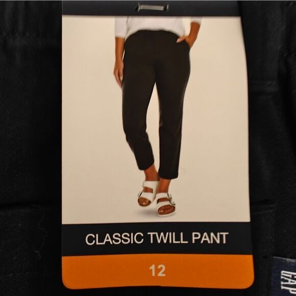 NWT GAP Classic Twill Black Ankle Cropped Pants Size 12 - Picture 11 of 11